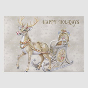 Reindeer Sleigh Holiday Tissue Paper