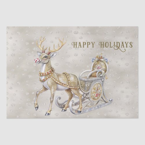 Reindeer Sleigh Holiday Tissue Paper