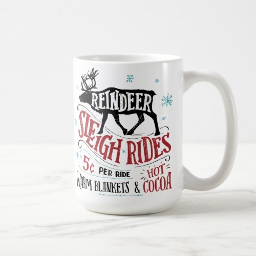 Reindeer Sleigh Rides Christmas Coffee Mug