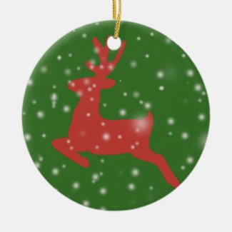 Reindeer  Snowflake Decoration