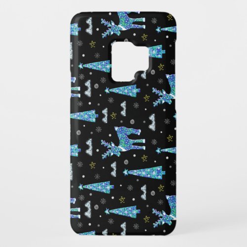 Reindeer snowflakes Christmas pattern Case_Mate Samsung Galaxy S9 Case
