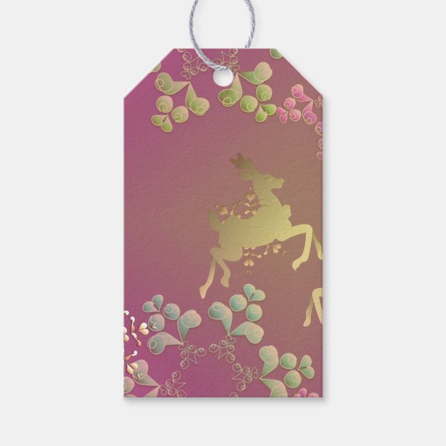 Reindeer & Snowflakes Gift Tag (Front)