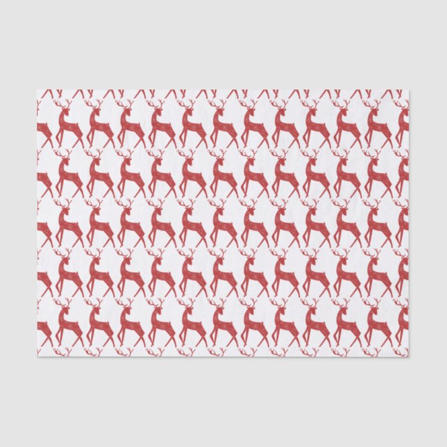 Reindeer & Snowflakes Reindeer Crossing Christmas Tissue Paper (Front)
