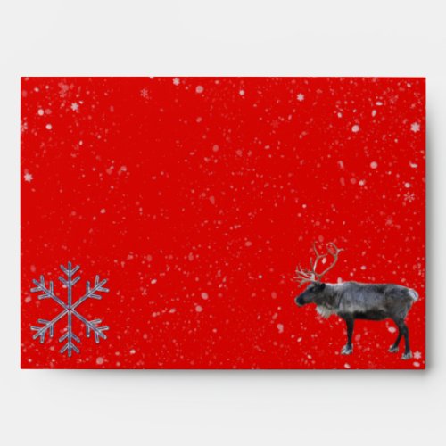 Reindeer Snowflakes Winter  Christmas Envelope