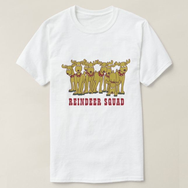 Reindeer Squad Cute Funny Christmas Goals T-Shirt (Design Front)