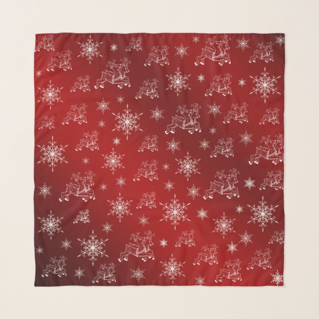 reindeer, star, stars, snowflake, christmas scarf (Front)
