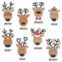 Christmas Stickers / Holiday Stickers / Die Cut Stickers / Reindeer  Stickers / Glossy Paper Stickers / Matte Paper Sticker