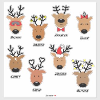 Reindeer Stickers! Sticker