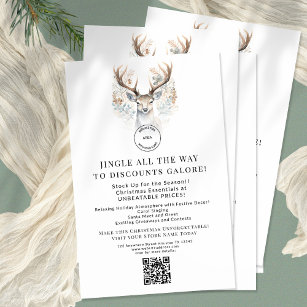 Reindeer Store Christmas Offers QR Code Flyer