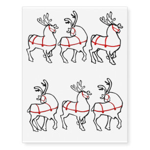 Reindeer Temporary Tattoo Custom Christmas Gifts