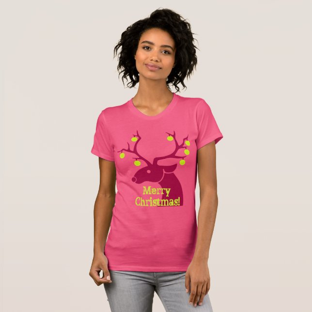 Reindeer tennis balls T-Shirt (Front Full)