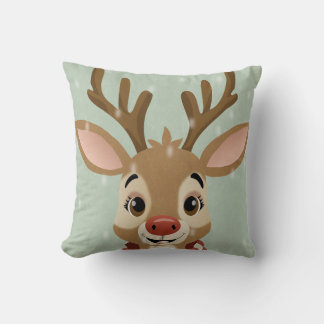 Reindeer Throw Pillow