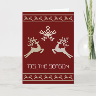 Reindeer Ugly Sweater Holiday Card