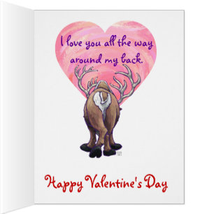 Reindeer Valentine's Day Cards