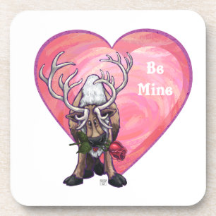 Reindeer Valentine's Day Coaster