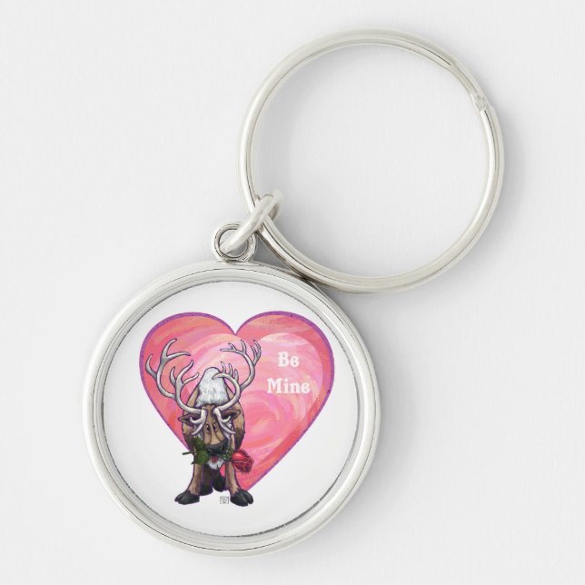 Reindeer Valentine's Day Keychain (Front)