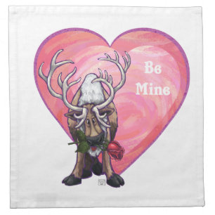 Reindeer Valentine's Day Napkin