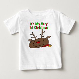 Reindeer Very 1st Christmas Baby T-Shirt