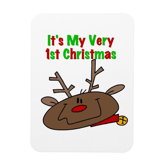 Reindeer Very 1st Christmas Magnet (Vertical)