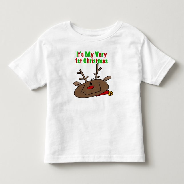 Reindeer Very 1st Christmas Toddler T-shirt (Front)