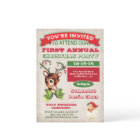 Reindeer Vintage Retro Christmas Party Invitation