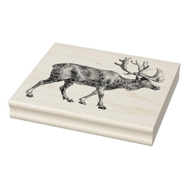 Reindeer Vintage Rubber Art Stamp (Stamp)