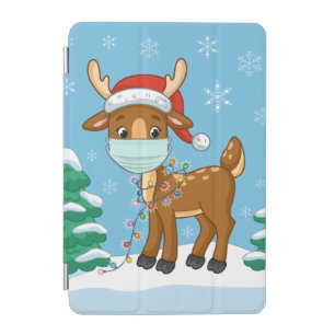 Reindeer Wearing A Mask For Christmas iPad Mini Cover