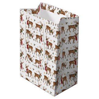 Reindeer Winter Ramble Medium Gift Bag