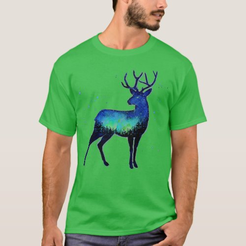 Reindeer with Galaxy T_Shirt