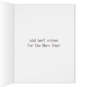 Reindeer with red nose Christmas card large grey (Inside (Right))