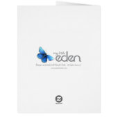 Reindeer with red nose Christmas card large grey (Back)