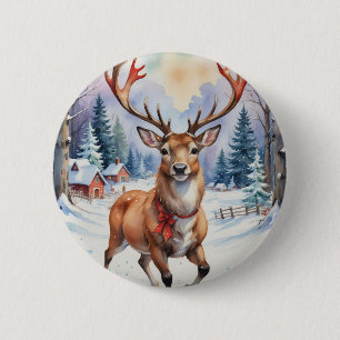 Reindeer Wonderland: Holiday Bliss Button
