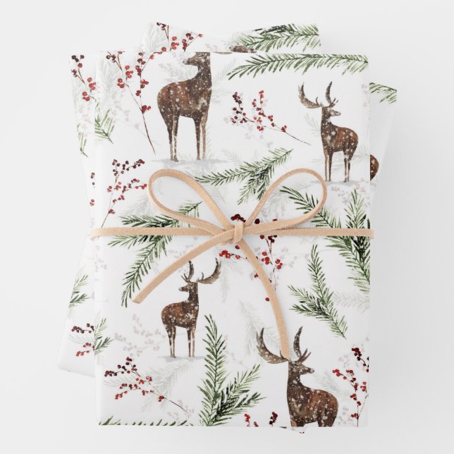 reindeer wrapping paper tissue (In situ)
