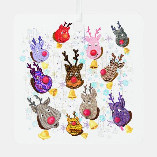Reindeers Christmas Ornament (Front)