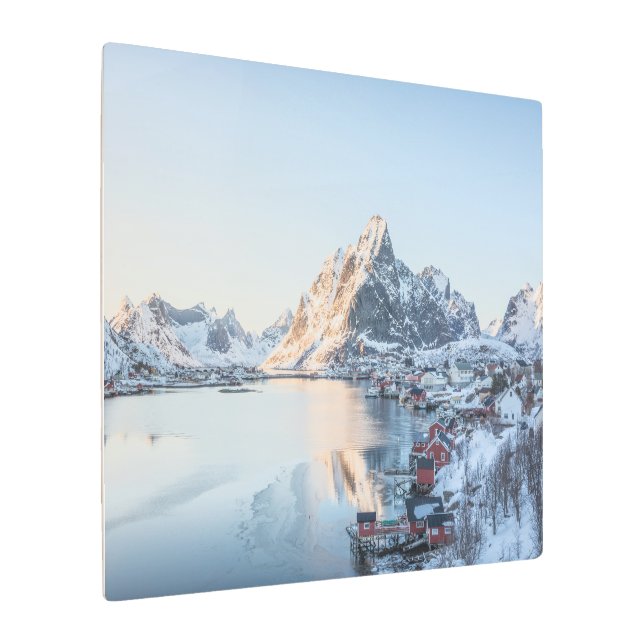 Reine Lofoten Norway Metal Print (Angled)