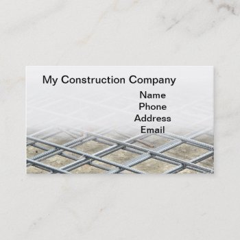 Reinforced Steel Foundation Bars Business Card by asiastockimages at Zazzle