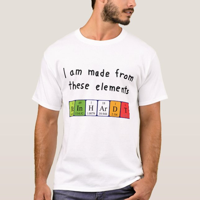 Reinhardt periodic table name shirt (Front)