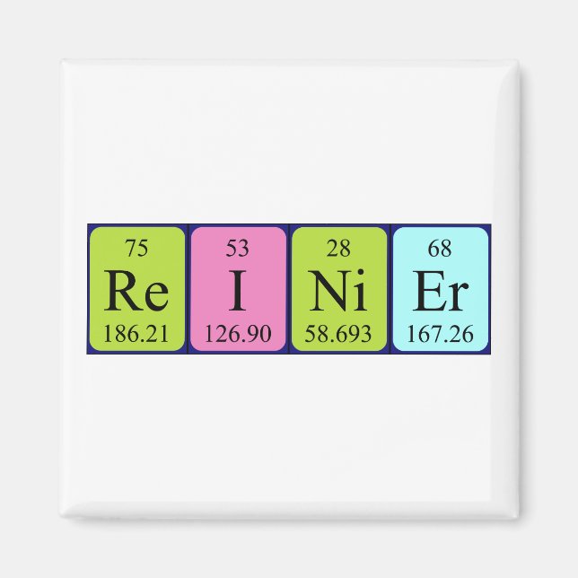 Reinier periodic table name magnet (Front)