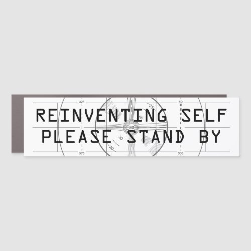 Reinventing Self Funny with Test Pattern Car Magnet