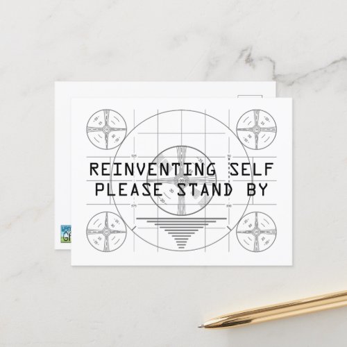 Reinventing Self Funny with Test Pattern Postcard