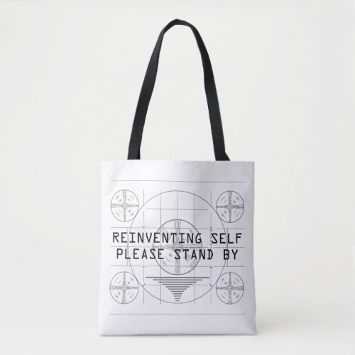 Reinventing Self Funny with Test Pattern Tote Bag