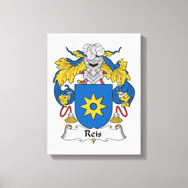 Reis Family Crest Canvas Print (Front)