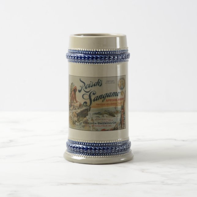 Reisch Sangamo Beer Label Beer Stein (Center)