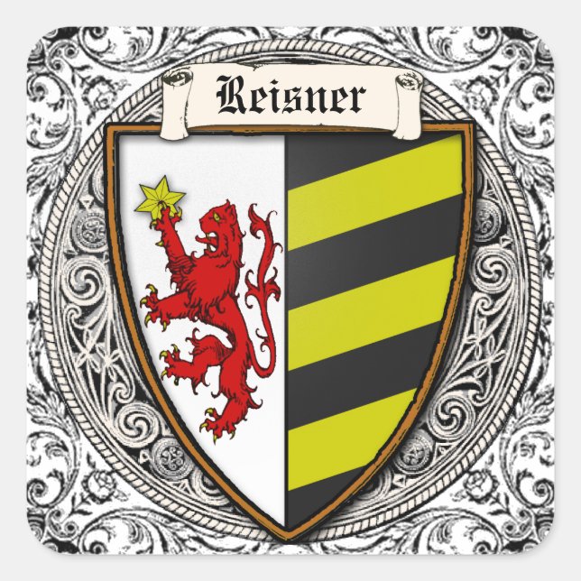 Reisner (Baden-Württemberg) Family Arms Square Sticker (Front)
