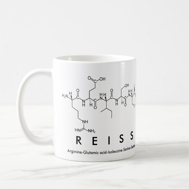 Reiss peptide name mug (Left)