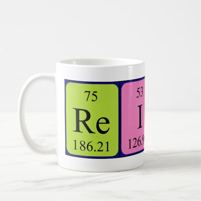 Reiss periodic table name mug (Left)