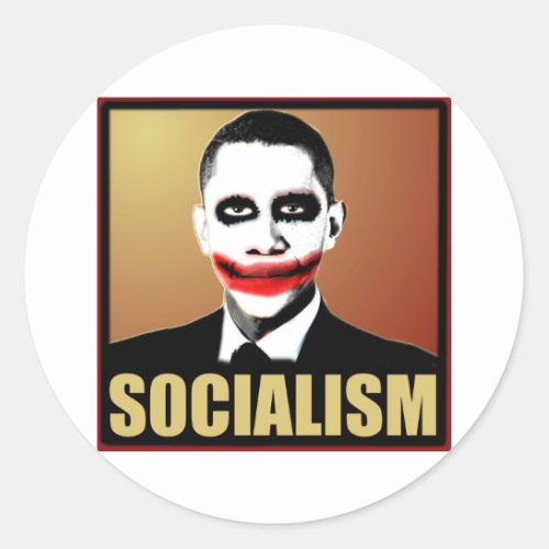 Reject Socialism Classic Round Sticker