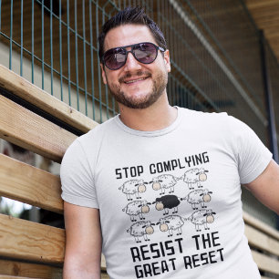 Reject The Great Reset Conspiracy Theory  T-Shirt