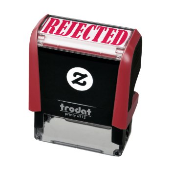 Rejected Declined Business Office Framed Simple Self-inking Stamp by LaborAndLeisure at Zazzle