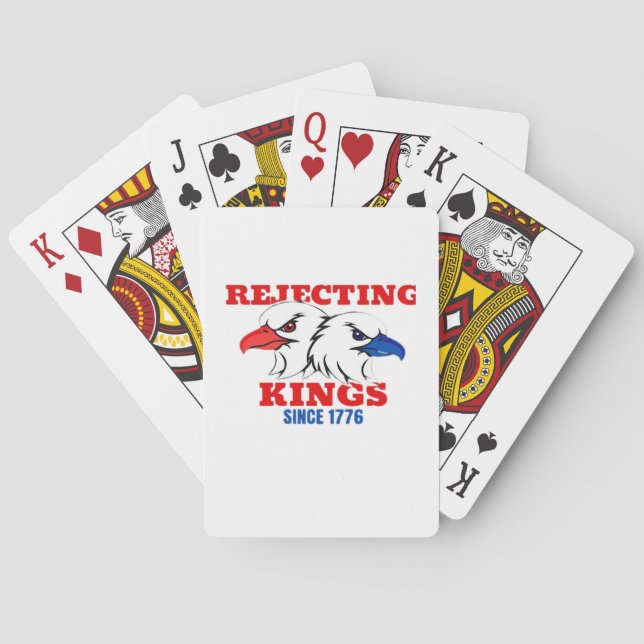 Rejecting Kings Since 1776 Classic Creative Design Poker Cards (Back)